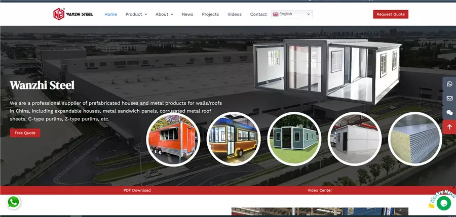 Wanzhi Steel flat pack container house for disaster relief